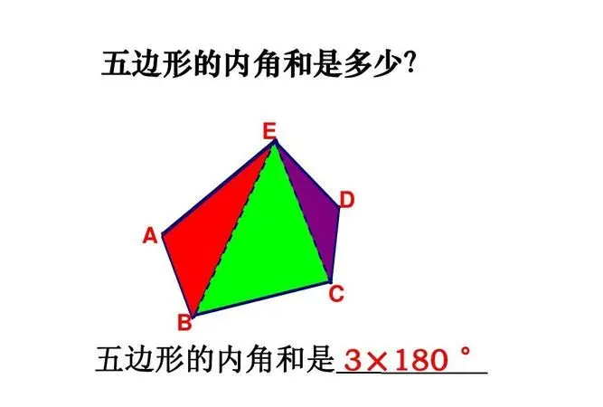 五边形内角和，五个角的内角和是多少度？