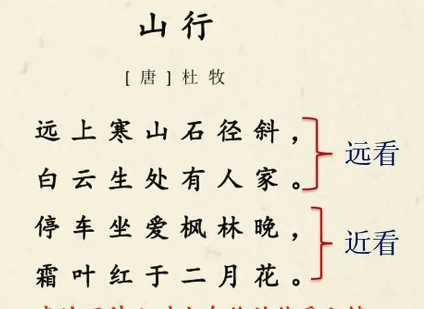 古诗山行的意思，三年级上册古诗三首山行赠刘景的意思？